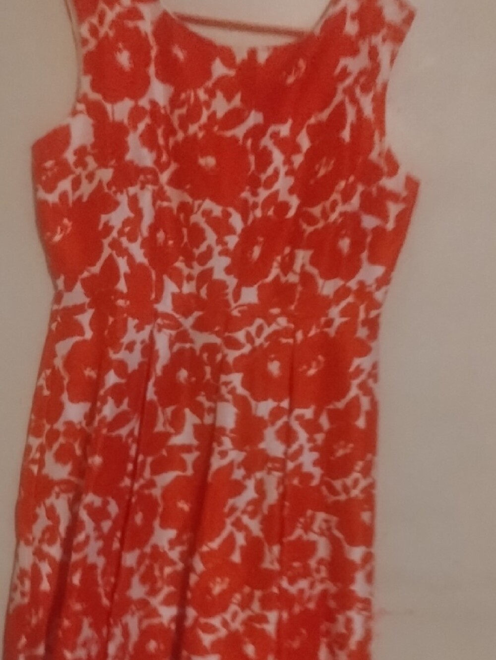 Girls' Red Floral Sleeveless Dress - Picture 2 of 6